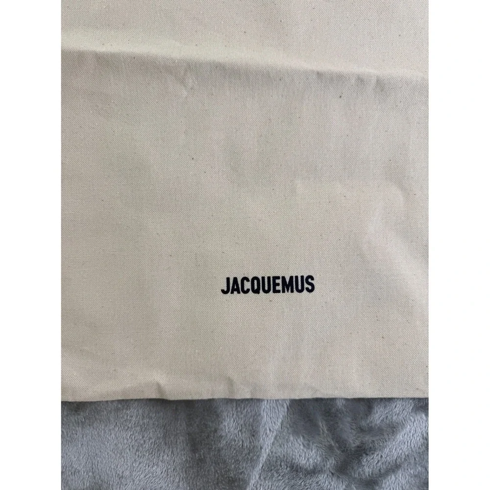 Jacquemus Women's Dust Bag Large Beige Woven Canvas Texture Top Black